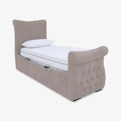 Furniture Village Sleep Story - Lance Left Hand Side Opening Ottoman Bed Frame - Single - Plush Lilac