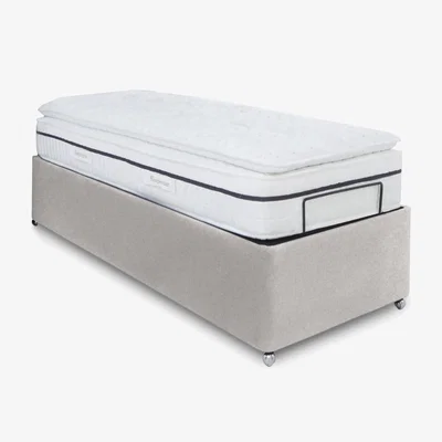 Furniture Village E-Motion Adjustable Ottoman Divan Base - Single - Shetland Pebble