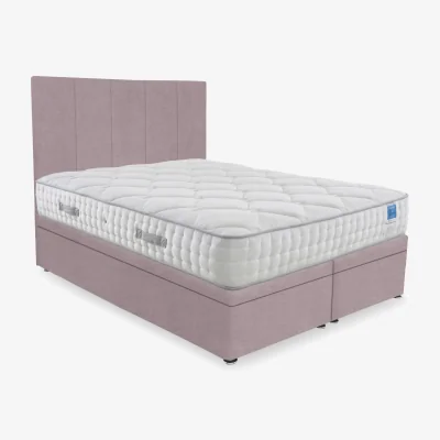 Furniture Village Sleep Story - Memory Luxe Electric End Lift Ottoman Divan Set - Double - Plush Lilac