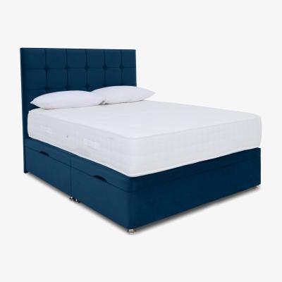 Furniture Village Sleep Story - Ortho 2000 Manual Side Ottoman Divan Set - Double - Plush Pacific