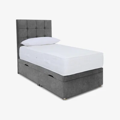 Furniture Village Sleep Story - Ortho 2000 Manual Side Ottoman Divan Set - Single - Lace Domino