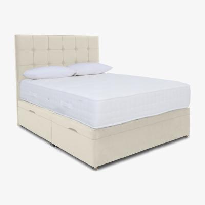 Furniture Village Sleep Story - Ortho 2000 Manual Side Ottoman Divan Set - Double - Plush Ecru