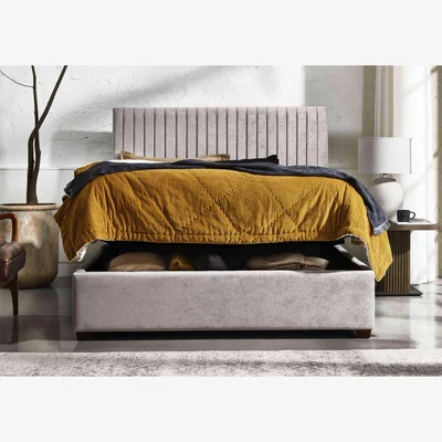 Furniture Village Sam 133cm Headboard Manual Ottoman Bed Frame - King Size