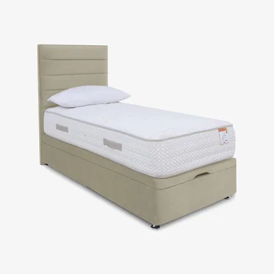 Furniture Village Sleep Story 2000 Manual End Ottoman Divan Set - Single