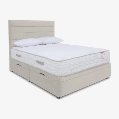Furniture Village Sleep Story 2000 Manual Side Ottoman Divan Set - Small Double