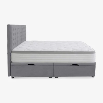 Furniture Village Sleep Story - Ergo Deluxe Side Lift Ottoman Divan Set - Double - Plush Pacific