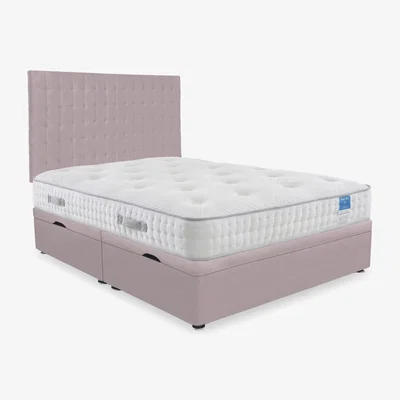Furniture Village Sleep Story - Ergo Deluxe Side Lift Ottoman Divan Set - Super King - Plush Lilac