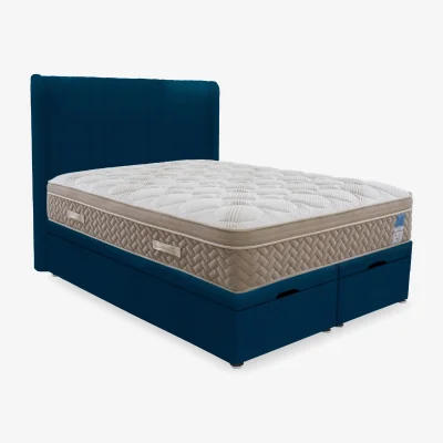 Furniture Village Sleep Story - PlushTech End Lift Ottoman Divan Set - King Size - Plush Pacific