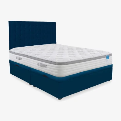 Furniture Village Sleep Story - Hybrid 360 Side Lift Ottoman Divan Set - King Size - Plush Pacific