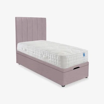 Furniture Village Sleep Story - Luxury Firm End Lift Ottoman Divan Set - Single - Plush Lilac