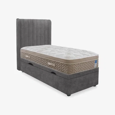 Furniture Village Sleep Story - PlushTech Side Lift Ottoman Divan Set - Small Single - Lace Domino