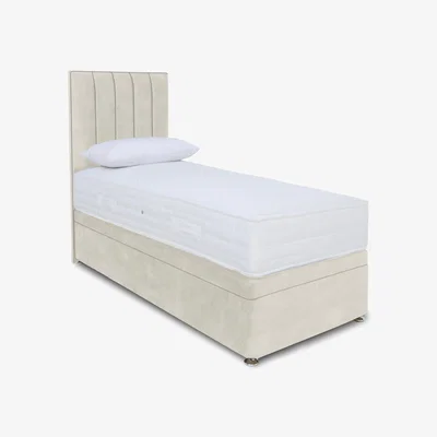 Furniture Village Sleep Story - Memory Pocket Electric End Ottoman Divan Set - Single - Lace Ivory