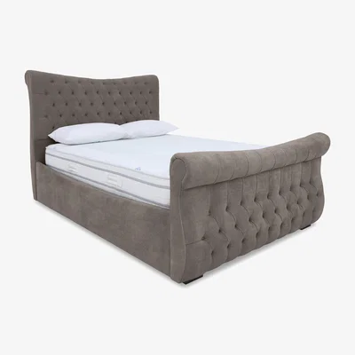 Furniture Village Sleep Story - Lance Right Hand Side Opening Ottoman Bed Frame - Super King - Dapple Chocolate