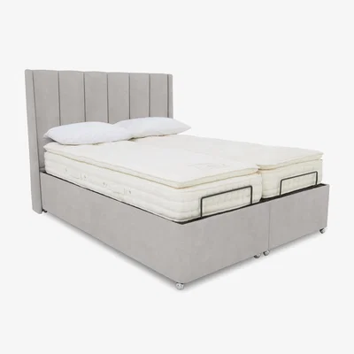 Furniture Village E-Motion Ryo Dual Adjustable Ottoman Divan Base with Headboard - Super King - Aston Linen
