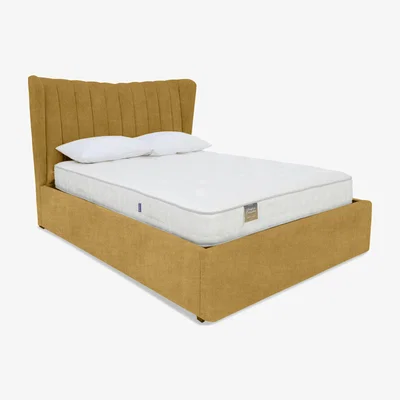 Furniture Village Highgrove - Bourne Ottoman Bed Frame - Small Double - Tweed Mustard