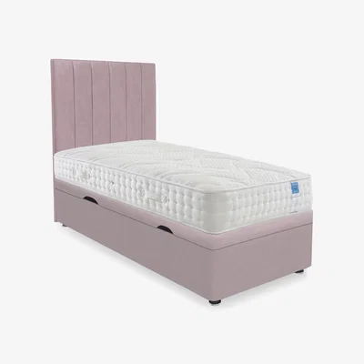 Furniture Village Sleep Story - Luxury Firm Side Lift Ottoman Divan Set - Small Single - Plush Lilac