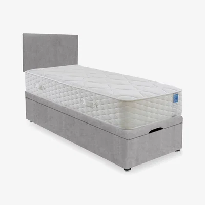 Furniture Village Sleep Story - Memory Plus End Lift Ottoman Divan Set - Small Single - Lace Dolphin