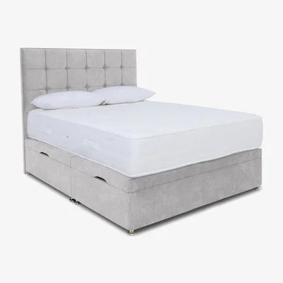 Furniture Village Sleep Story - Ortho 2000 Manual Side Ottoman Divan Set - King Size - Lace Dolphin