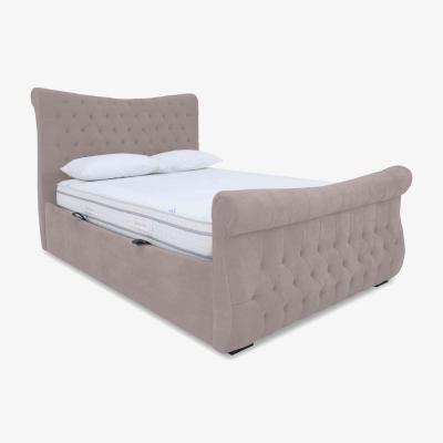 Furniture Village Sleep Story - Lance Left Hand Side Opening Ottoman Bed Frame - Small Double - Plush Lilac