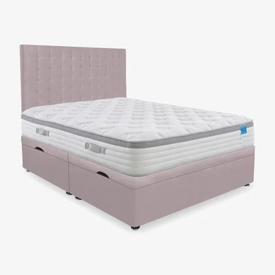 Furniture Village Sleep Story - Hybrid 360 Side Lift Ottoman Divan Set - Double - Plush Lilac