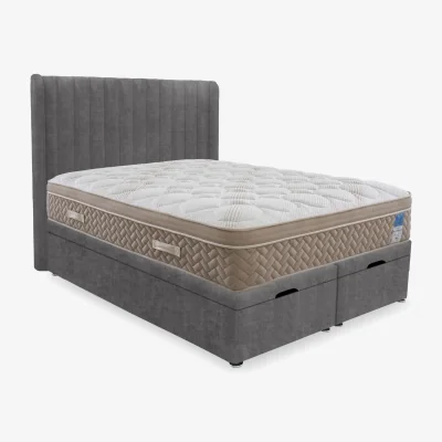 Furniture Village Sleep Story - PlushTech End Lift Ottoman Divan Set - King Size - Lace Domino