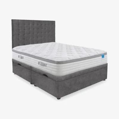 Furniture Village Sleep Story - Hybrid 360 Side Lift Ottoman Divan Set - Small Double - Lace Domino