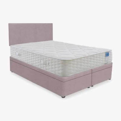 Furniture Village Sleep Story - Memory Plus Electric End Lift Ottoman Divan Set - Super King - Plush Lilac
