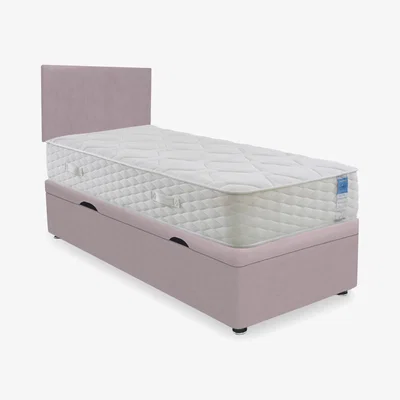 Furniture Village Sleep Story - Memory Plus Side Lift Ottoman Divan Set - Single - Plush Lilac