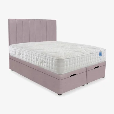 Furniture Village Sleep Story - Luxury Firm End Lift Ottoman Divan Set - Small Double - Plush Lilac