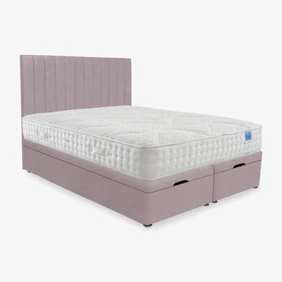 Furniture Village Sleep Story - Luxury Firm End Lift Ottoman Divan Set - Super King - Plush Lilac