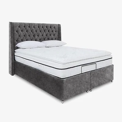 Furniture Village E-Motion Zen Adjustable Ottoman Divan Base with Headboard - King Size