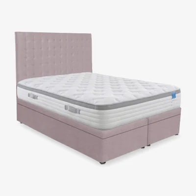 Furniture Village Sleep Story - Hybrid 360 Electric End Lift Ottoman Divan Set - King Size - Plush Lilac
