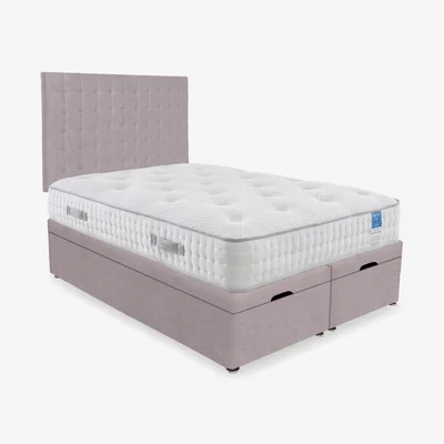 Furniture Village Sleep Story - Ergo Deluxe End Lift Ottoman Divan Set - Double - Plush Lilac