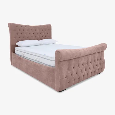 Furniture Village Sleep Story - Lance Right Hand Side Opening Ottoman Bed Frame - Super King - Aston Blush