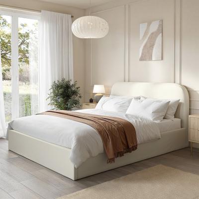 Furniture123 Cream Fabric King Size Ottoman Bed Frame - Zara