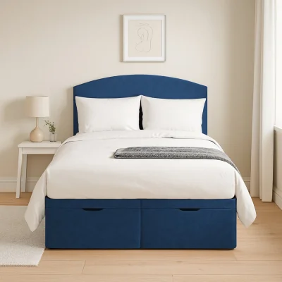 Habitat Millbrook Archer Superking Fabric End Lift Ottoman Bed- Blue