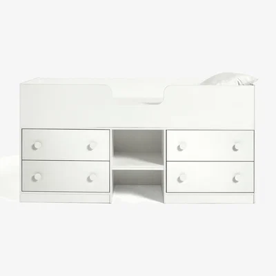 Habitat Habitat Jackson Shorty Midsleeper Storage Bed Frame - White
