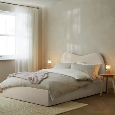 Habitat Habitat Orton Fabric Superking End Lift Ottoman Bed - Beige