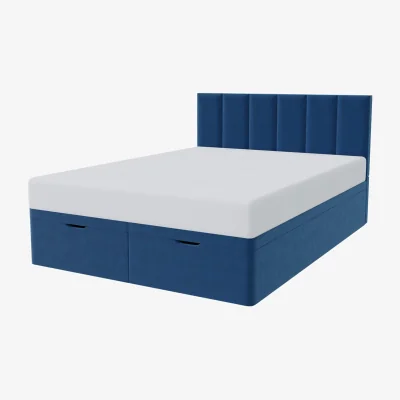 Habitat Millbrook Piper Double Fabric End Lift Ottoman Bed - Blue