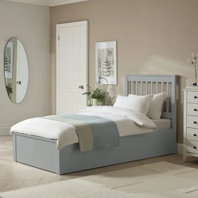 Habitat Argos Home Aspley Single Wooden End Lift Ottoman Bed - Grey