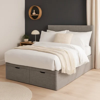 Habitat Millbrook Taylor Superking Fabric EndLift Ottoman Bed- Grey