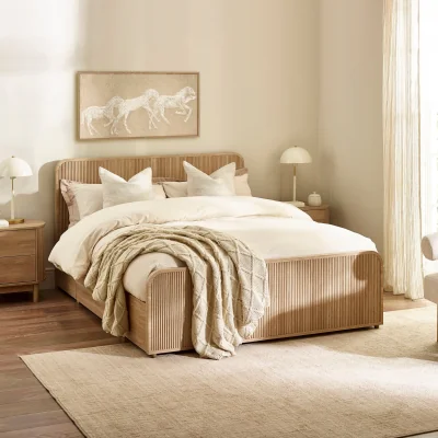 Happy Beds Holven - Single - 1 Drawer Storage Bed - Light Oak - Wooden - 3ft