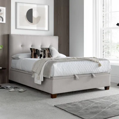 Happy Beds Walkworth – Super King Size – Fabric Ottoman Storage Bed - Clay - Fabric – 6ft – Happy Beds