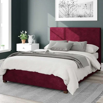 La Redoute Garland Linen Storage Ottoman Bed with Plain Upholstered Headboard