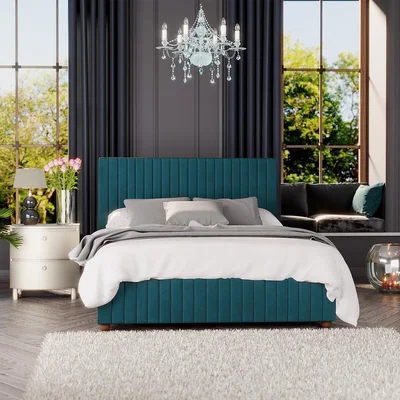 La Redoute Estella Velvet Luxury Vertical Tufted Storage Ottoman Bed