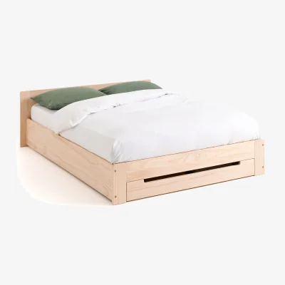 La Redoute Crawley Solid Pine Storage Bed with Base