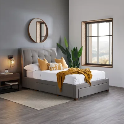 La Redoute Sona Button Upholstered Storage Bed with 3 Drawers
