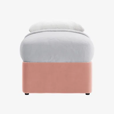 Loaf Bottoms Up Ottoman Bed, Single (Flushed Cheek Clever Velvet)