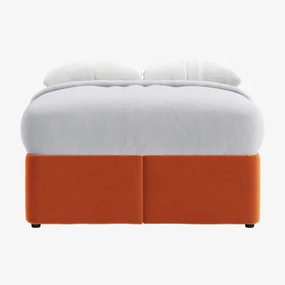 Loaf Bottoms Up Ottoman Bed, King (Bobbing Buoy Clever Velvet)