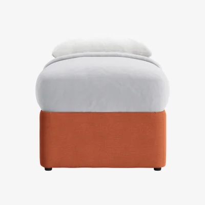 Loaf Bottoms Up Ottoman Bed, Single (Marmalade Clever Linen)